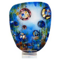 The Pond Art Glass 11"L x 14.5"H